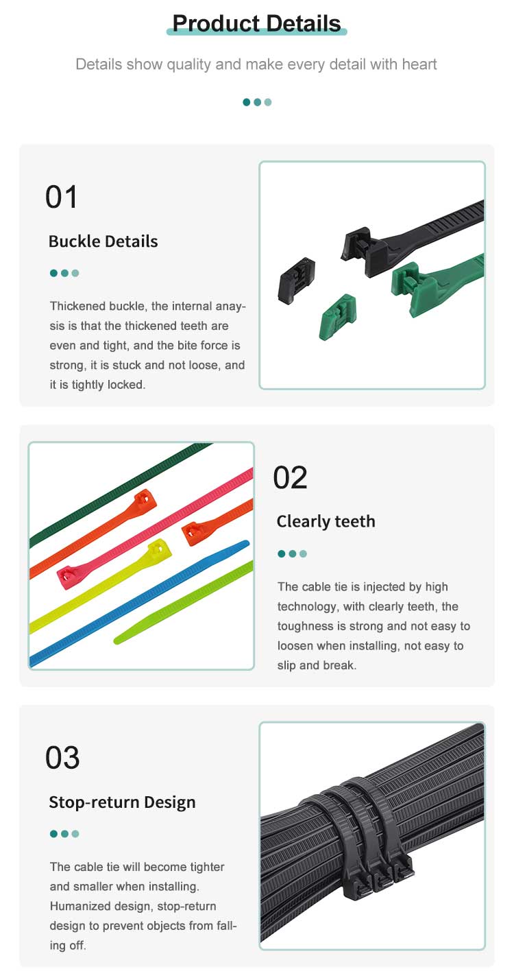 Double-side-Teeth-Cable-Ties Products Details