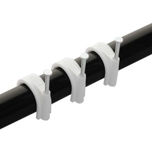 white Circle Cable Clips