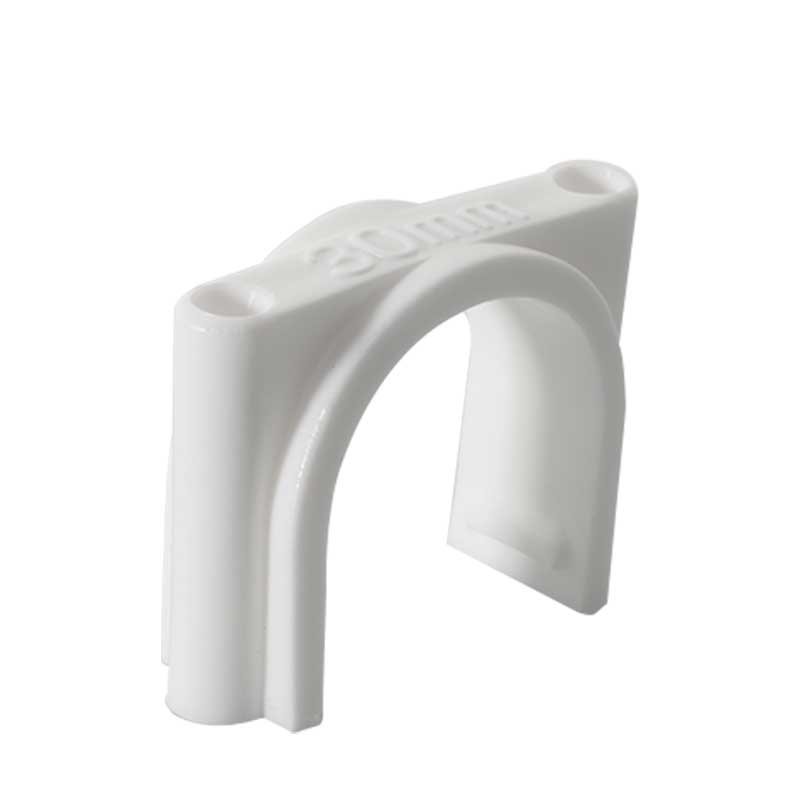 white Double-Nail-Cable-Clips details
