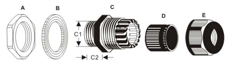 GER-Standard-Cable-Glands-(PG) sketch