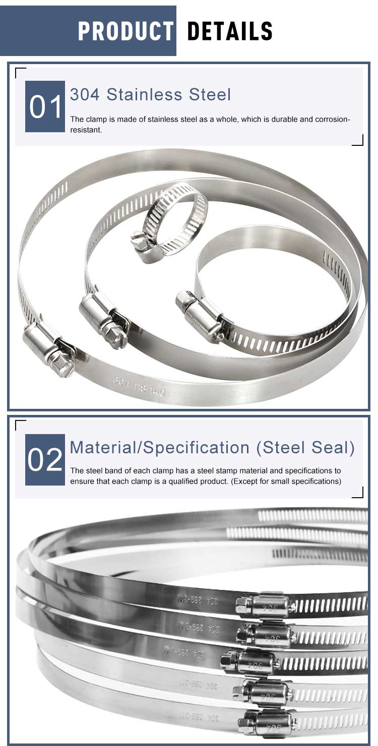 304 Metal Hose-Clamp Products installation