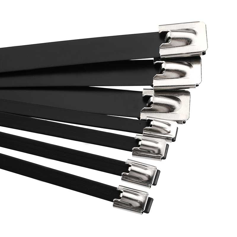 Black Polyester-Coated-Steel-Ties details
