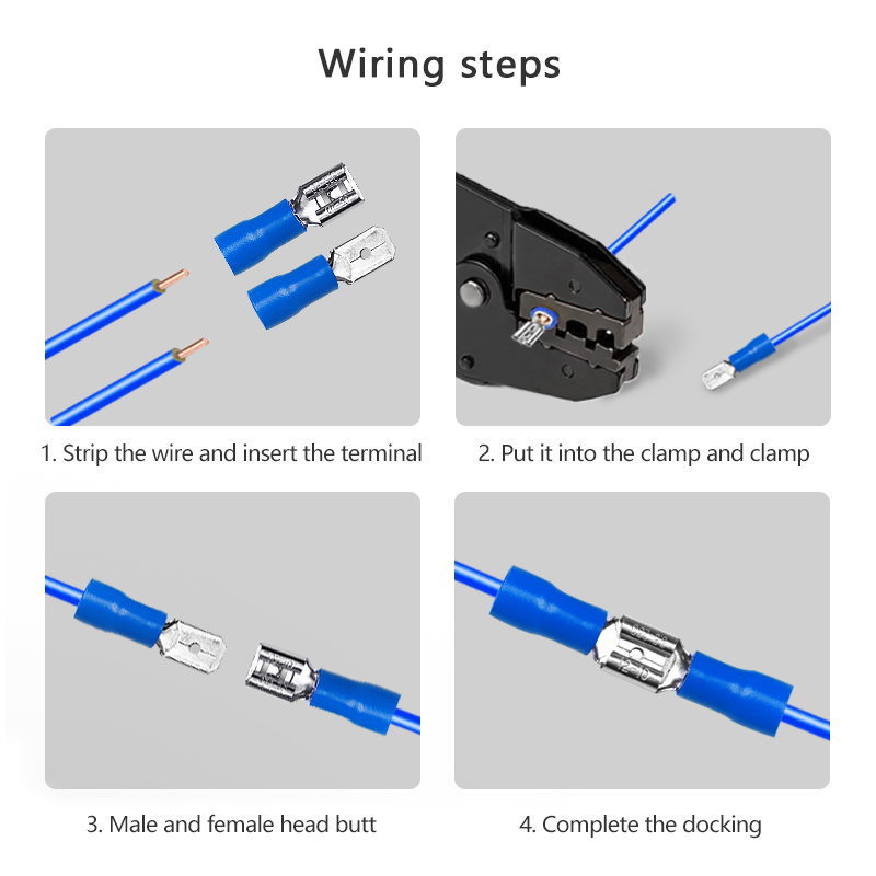 Male and Female Quick Disconnects Wiring Steps