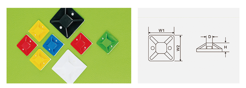 Adhesive Cable Tie Base Size