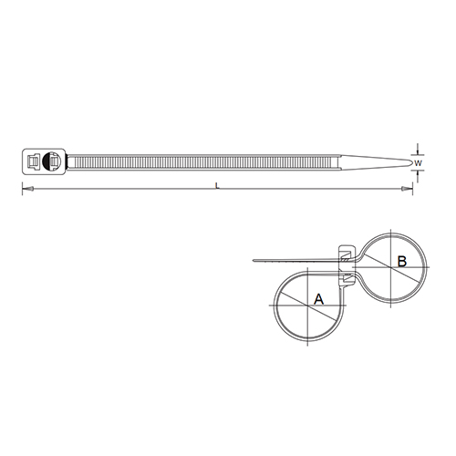 Double Head Cable Ties sketch