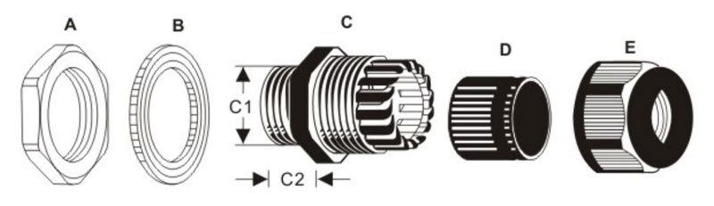 Metric Cable Glands (M) sketch
