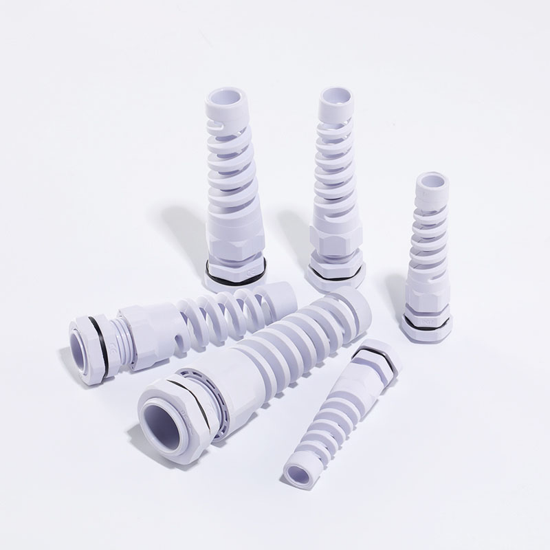 White Spiral Cable Glands