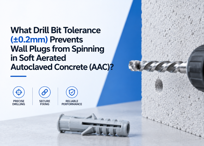 What Drill Bit Tolerance (±0.2mm) Prevents Wall Plugs from Spinning in Soft Aerated Autoclaved Concrete (AAC)